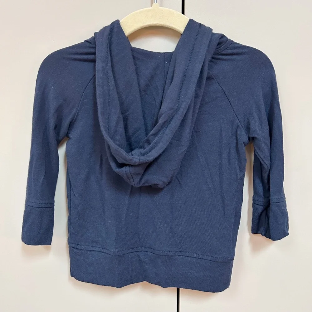KATE QUINN bundle - navy zip up (6-12m), gray sweater (12-18m), onesie (12-18m)